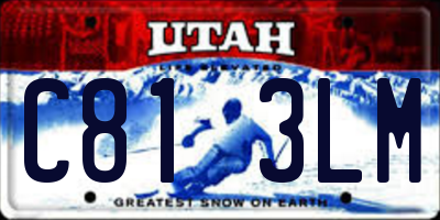UT license plate C813LM