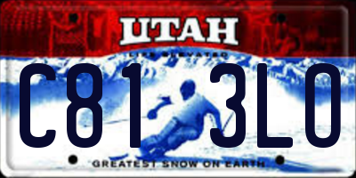 UT license plate C813LO