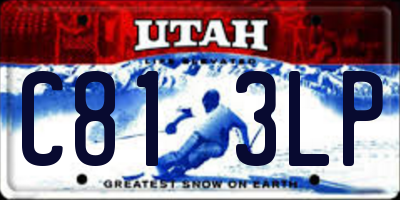 UT license plate C813LP