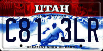 UT license plate C813LR