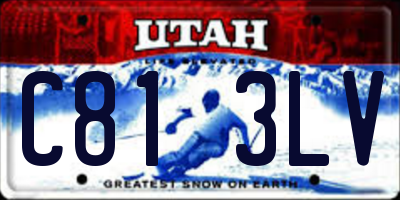 UT license plate C813LV