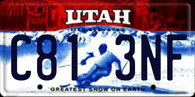 UT license plate C813NF