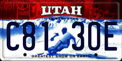UT license plate C813OE
