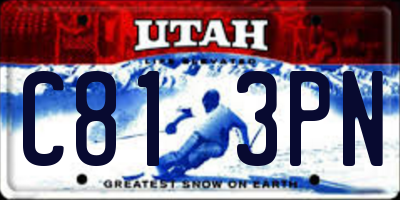UT license plate C813PN