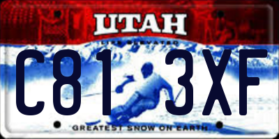 UT license plate C813XF