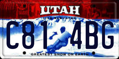UT license plate C814BG