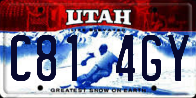 UT license plate C814GY