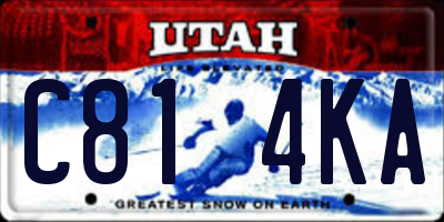 UT license plate C814KA