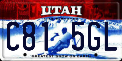 UT license plate C815GL