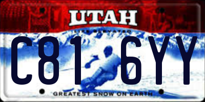 UT license plate C816YY