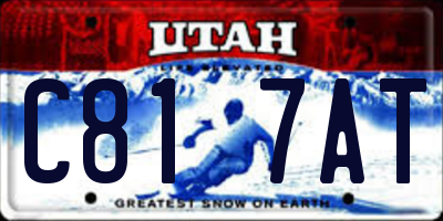 UT license plate C817AT