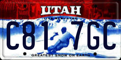 UT license plate C817GC