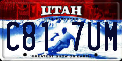 UT license plate C817UM
