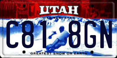 UT license plate C818GN