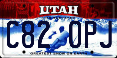 UT license plate C820PJ