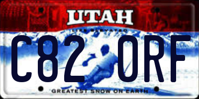 UT license plate C820RF
