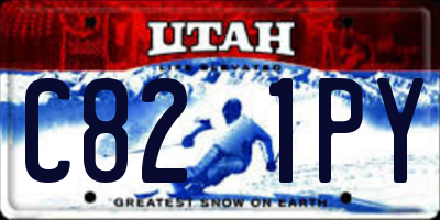 UT license plate C821PY