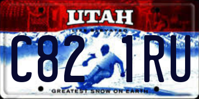 UT license plate C821RU