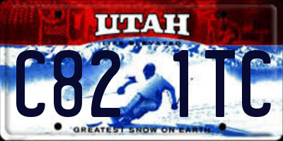 UT license plate C821TC