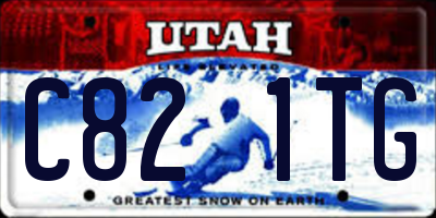 UT license plate C821TG