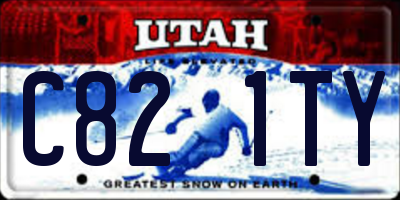 UT license plate C821TY