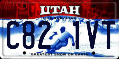 UT license plate C821VT