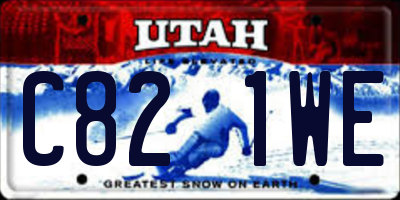 UT license plate C821WE