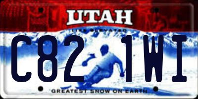 UT license plate C821WI