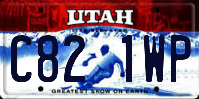 UT license plate C821WP