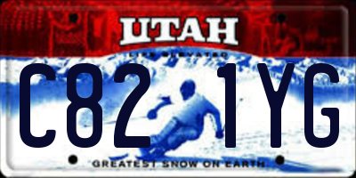 UT license plate C821YG