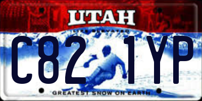 UT license plate C821YP