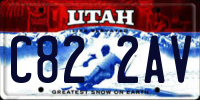 UT license plate C822AV