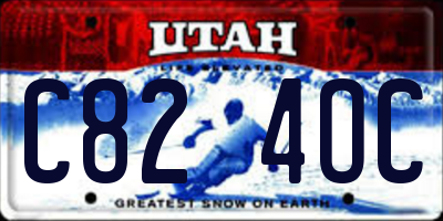 UT license plate C824OC