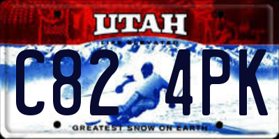 UT license plate C824PK