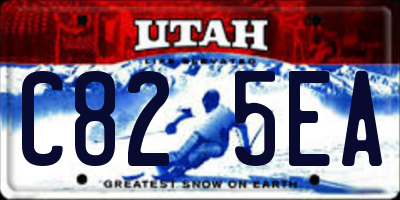 UT license plate C825EA