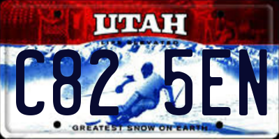 UT license plate C825EN