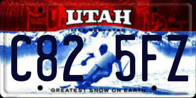 UT license plate C825FZ