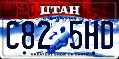 UT license plate C825HD