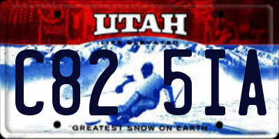 UT license plate C825IA