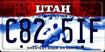 UT license plate C825IF