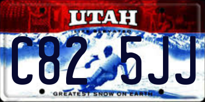 UT license plate C825JJ