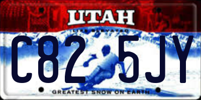 UT license plate C825JY