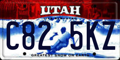 UT license plate C825KZ