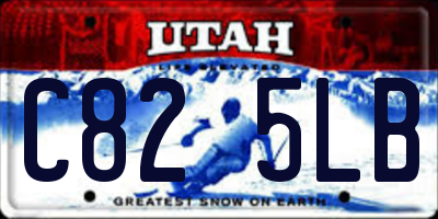 UT license plate C825LB