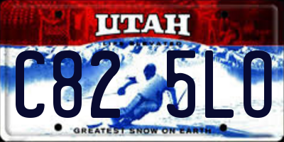 UT license plate C825LO
