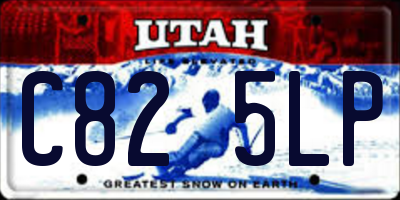 UT license plate C825LP