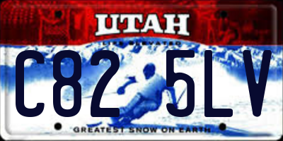 UT license plate C825LV
