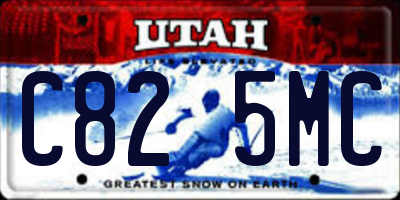 UT license plate C825MC