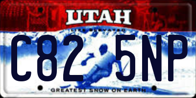 UT license plate C825NP