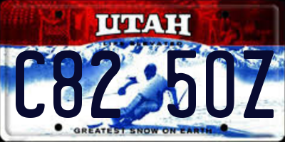 UT license plate C825OZ